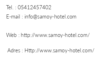 Samoy Hotel iletiim bilgileri